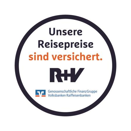 Customer money protection: R+V Allgemeine Versicherung AG, Raiffeisenplatz 1, 65189 Wiesbaden, Germany. Insolvency protection certificate pursuant to Section 651r of the German Civil Code (BGB).